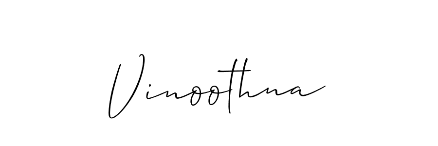 Design your own signature with our free online signature maker. With this signature software, you can create a handwritten (Allison_Script) signature for name Vinoothna. Vinoothna signature style 2 images and pictures png