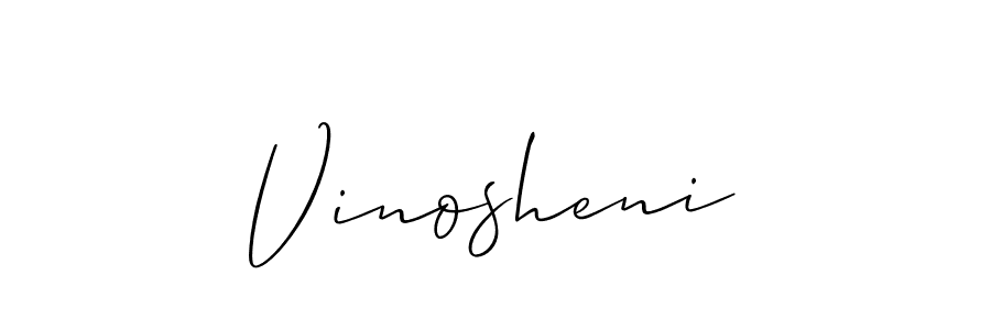 Create a beautiful signature design for name Vinosheni. With this signature (Allison_Script) fonts, you can make a handwritten signature for free. Vinosheni signature style 2 images and pictures png