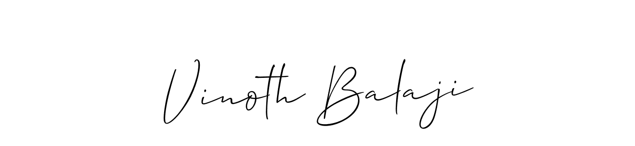 You should practise on your own different ways (Allison_Script) to write your name (Vinoth Balaji) in signature. don't let someone else do it for you. Vinoth Balaji signature style 2 images and pictures png