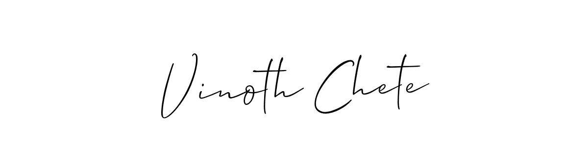 Make a beautiful signature design for name Vinoth Chete. Use this online signature maker to create a handwritten signature for free. Vinoth Chete signature style 2 images and pictures png