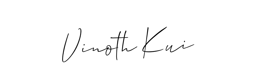 It looks lik you need a new signature style for name Vinoth Kui. Design unique handwritten (Allison_Script) signature with our free signature maker in just a few clicks. Vinoth Kui signature style 2 images and pictures png