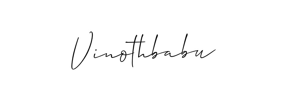 You can use this online signature creator to create a handwritten signature for the name Vinothbabu. This is the best online autograph maker. Vinothbabu signature style 2 images and pictures png