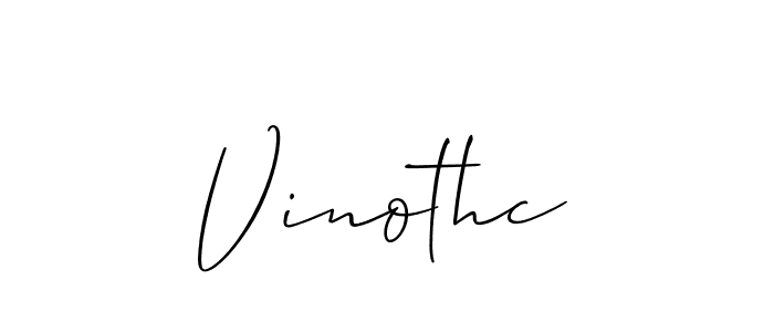 How to make Vinothc signature? Allison_Script is a professional autograph style. Create handwritten signature for Vinothc name. Vinothc signature style 2 images and pictures png