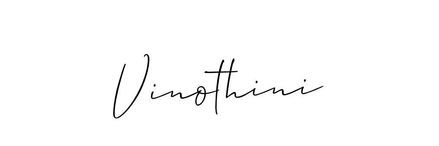 Design your own signature with our free online signature maker. With this signature software, you can create a handwritten (Allison_Script) signature for name Vinothini. Vinothini signature style 2 images and pictures png