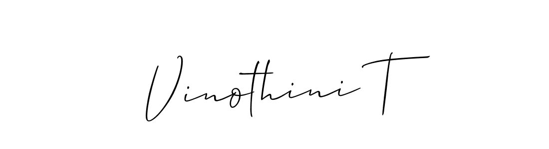 Vinothini T stylish signature style. Best Handwritten Sign (Allison_Script) for my name. Handwritten Signature Collection Ideas for my name Vinothini T. Vinothini T signature style 2 images and pictures png