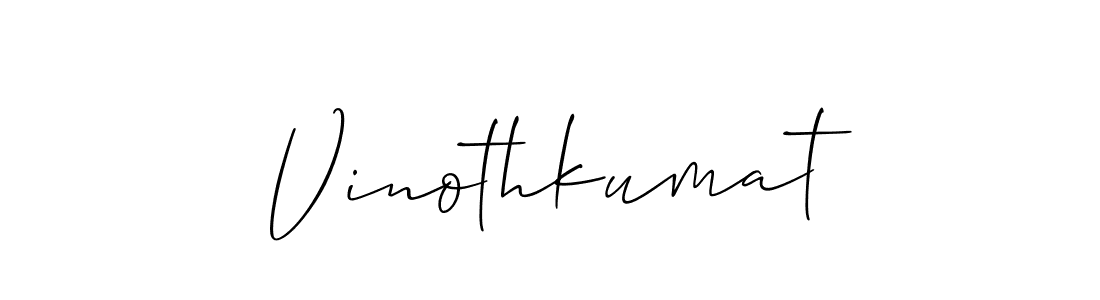 It looks lik you need a new signature style for name Vinothkumat. Design unique handwritten (Allison_Script) signature with our free signature maker in just a few clicks. Vinothkumat signature style 2 images and pictures png