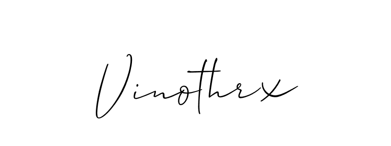 How to make Vinothrx signature? Allison_Script is a professional autograph style. Create handwritten signature for Vinothrx name. Vinothrx signature style 2 images and pictures png