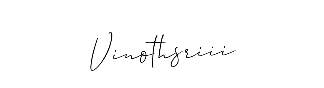 Design your own signature with our free online signature maker. With this signature software, you can create a handwritten (Allison_Script) signature for name Vinothsriii. Vinothsriii signature style 2 images and pictures png