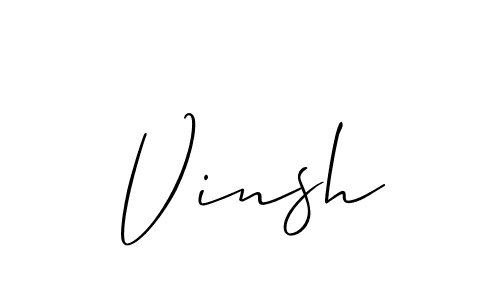 Here are the top 10 professional signature styles for the name Vinsh. These are the best autograph styles you can use for your name. Vinsh signature style 2 images and pictures png