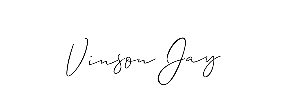 Also You can easily find your signature by using the search form. We will create Vinson Jay name handwritten signature images for you free of cost using Allison_Script sign style. Vinson Jay signature style 2 images and pictures png