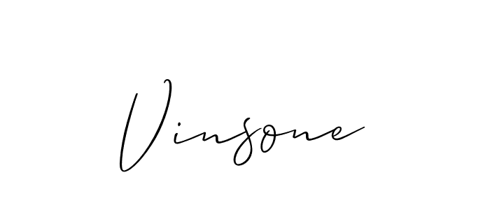 Similarly Allison_Script is the best handwritten signature design. Signature creator online .You can use it as an online autograph creator for name Vinsone. Vinsone signature style 2 images and pictures png