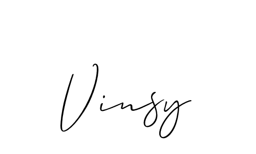 Best and Professional Signature Style for Vinsy. Allison_Script Best Signature Style Collection. Vinsy signature style 2 images and pictures png