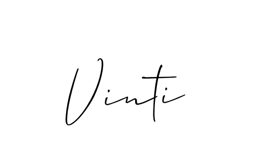 You should practise on your own different ways (Allison_Script) to write your name (Vinti) in signature. don't let someone else do it for you. Vinti signature style 2 images and pictures png