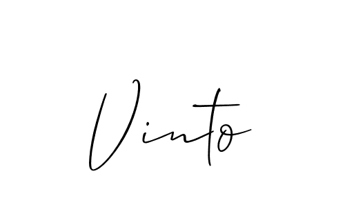 Vinto stylish signature style. Best Handwritten Sign (Allison_Script) for my name. Handwritten Signature Collection Ideas for my name Vinto. Vinto signature style 2 images and pictures png