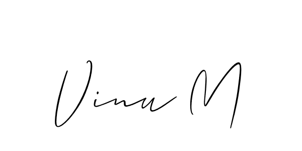 You can use this online signature creator to create a handwritten signature for the name Vinu M. This is the best online autograph maker. Vinu M signature style 2 images and pictures png