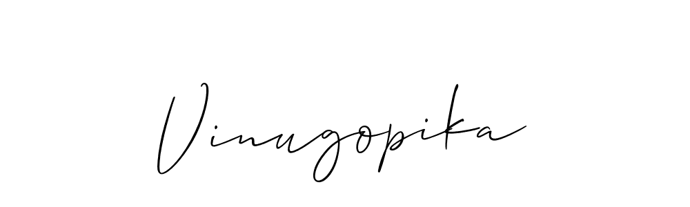 Best and Professional Signature Style for Vinugopika. Allison_Script Best Signature Style Collection. Vinugopika signature style 2 images and pictures png