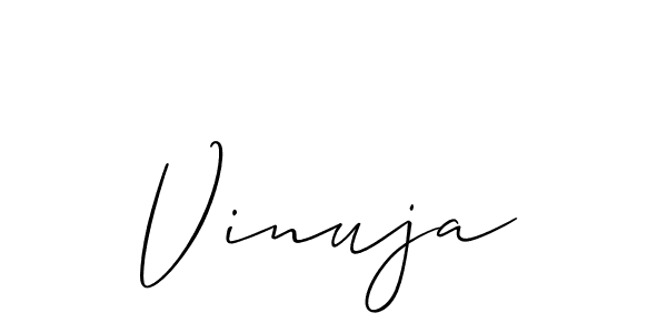 Also we have Vinuja name is the best signature style. Create professional handwritten signature collection using Allison_Script autograph style. Vinuja signature style 2 images and pictures png