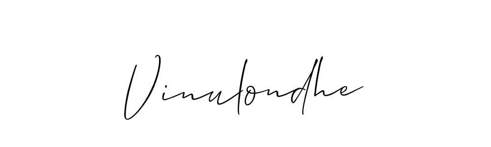 Once you've used our free online signature maker to create your best signature Allison_Script style, it's time to enjoy all of the benefits that Vinulondhe name signing documents. Vinulondhe signature style 2 images and pictures png