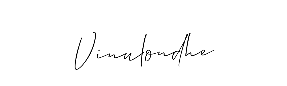 Once you've used our free online signature maker to create your best signature Allison_Script style, it's time to enjoy all of the benefits that Vinulondhe name signing documents. Vinulondhe signature style 2 images and pictures png