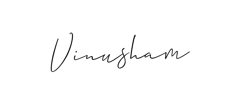 How to make Vinusham name signature. Use Allison_Script style for creating short signs online. This is the latest handwritten sign. Vinusham signature style 2 images and pictures png