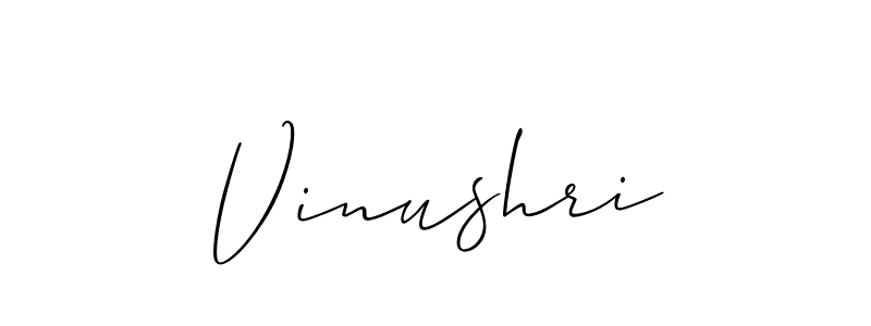 How to Draw Vinushri signature style? Allison_Script is a latest design signature styles for name Vinushri. Vinushri signature style 2 images and pictures png