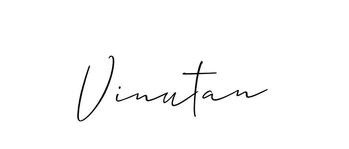 Design your own signature with our free online signature maker. With this signature software, you can create a handwritten (Allison_Script) signature for name Vinutan. Vinutan signature style 2 images and pictures png