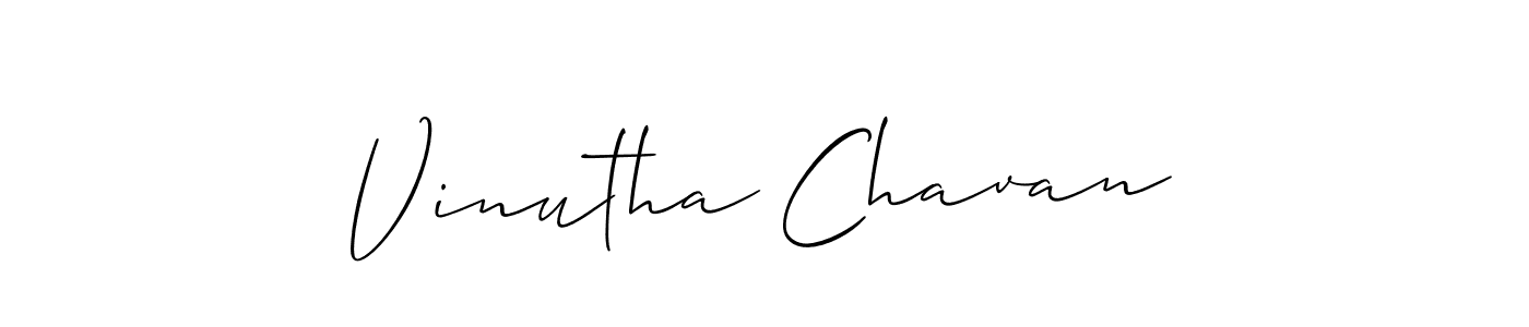 Make a beautiful signature design for name Vinutha Chavan. With this signature (Allison_Script) style, you can create a handwritten signature for free. Vinutha Chavan signature style 2 images and pictures png