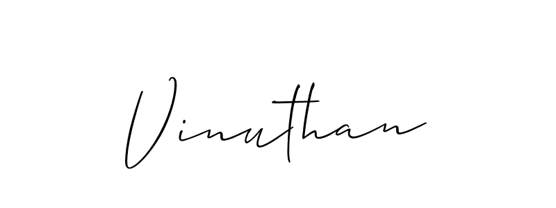 Make a beautiful signature design for name Vinuthan. Use this online signature maker to create a handwritten signature for free. Vinuthan signature style 2 images and pictures png