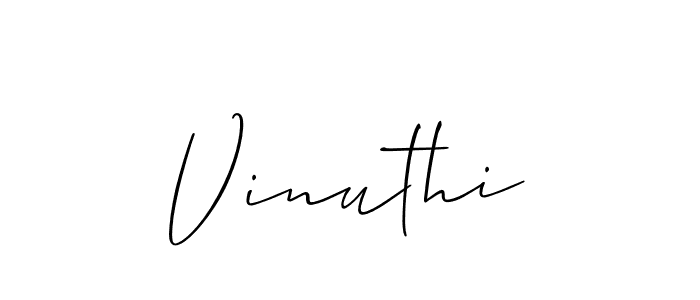 Best and Professional Signature Style for Vinuthi. Allison_Script Best Signature Style Collection. Vinuthi signature style 2 images and pictures png