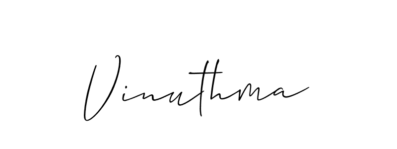 Once you've used our free online signature maker to create your best signature Allison_Script style, it's time to enjoy all of the benefits that Vinuthma name signing documents. Vinuthma signature style 2 images and pictures png