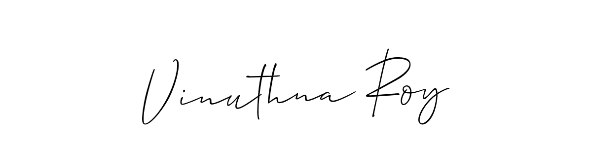 Also we have Vinuthna Roy name is the best signature style. Create professional handwritten signature collection using Allison_Script autograph style. Vinuthna Roy signature style 2 images and pictures png