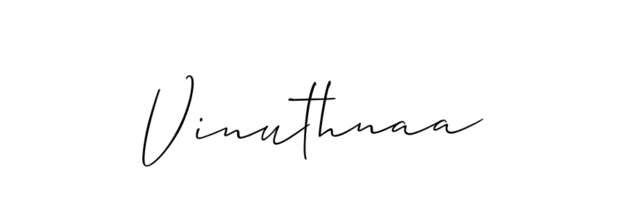 Make a beautiful signature design for name Vinuthnaa. Use this online signature maker to create a handwritten signature for free. Vinuthnaa signature style 2 images and pictures png