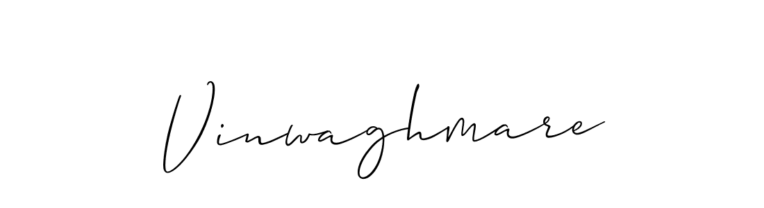 How to make Vinwaghmare signature? Allison_Script is a professional autograph style. Create handwritten signature for Vinwaghmare name. Vinwaghmare signature style 2 images and pictures png