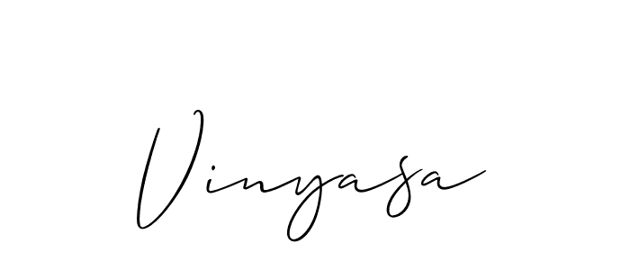 Make a beautiful signature design for name Vinyasa. With this signature (Allison_Script) style, you can create a handwritten signature for free. Vinyasa signature style 2 images and pictures png
