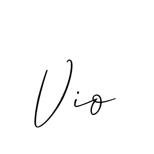 Use a signature maker to create a handwritten signature online. With this signature software, you can design (Allison_Script) your own signature for name Vio. Vio signature style 2 images and pictures png