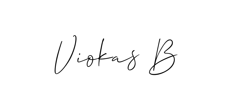 Make a beautiful signature design for name Viokas B. Use this online signature maker to create a handwritten signature for free. Viokas B signature style 2 images and pictures png