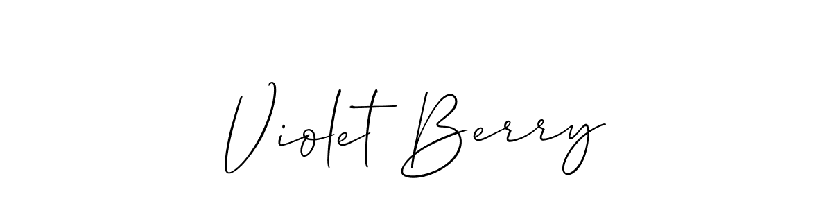 The best way (Allison_Script) to make a short signature is to pick only two or three words in your name. The name Violet Berry include a total of six letters. For converting this name. Violet Berry signature style 2 images and pictures png