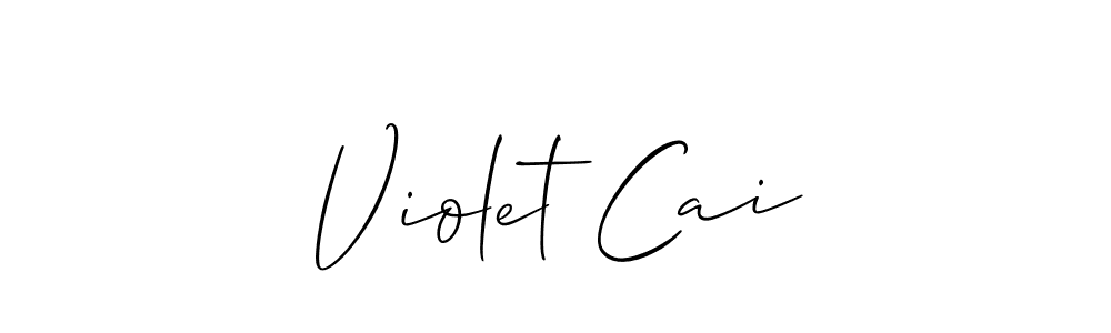 How to make Violet Cai signature? Allison_Script is a professional autograph style. Create handwritten signature for Violet Cai name. Violet Cai signature style 2 images and pictures png