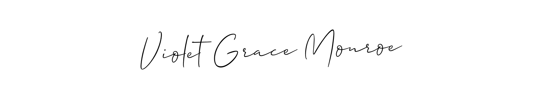 Similarly Allison_Script is the best handwritten signature design. Signature creator online .You can use it as an online autograph creator for name Violet Grace Monroe. Violet Grace Monroe signature style 2 images and pictures png