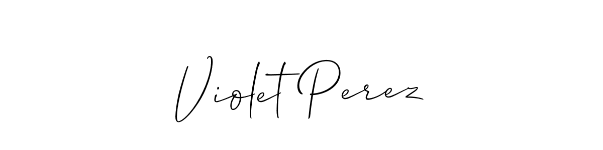 How to make Violet Perez signature? Allison_Script is a professional autograph style. Create handwritten signature for Violet Perez name. Violet Perez signature style 2 images and pictures png