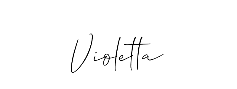 Use a signature maker to create a handwritten signature online. With this signature software, you can design (Allison_Script) your own signature for name Violetta. Violetta signature style 2 images and pictures png