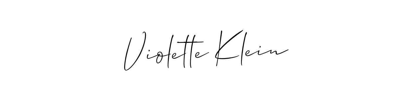 Also You can easily find your signature by using the search form. We will create Violette Klein name handwritten signature images for you free of cost using Allison_Script sign style. Violette Klein signature style 2 images and pictures png