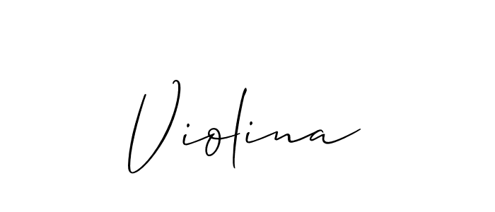 Allison_Script is a professional signature style that is perfect for those who want to add a touch of class to their signature. It is also a great choice for those who want to make their signature more unique. Get Violina name to fancy signature for free. Violina signature style 2 images and pictures png