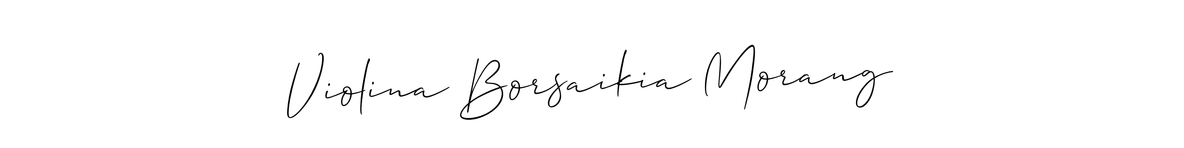 It looks lik you need a new signature style for name Violina Borsaikia Morang. Design unique handwritten (Allison_Script) signature with our free signature maker in just a few clicks. Violina Borsaikia Morang signature style 2 images and pictures png