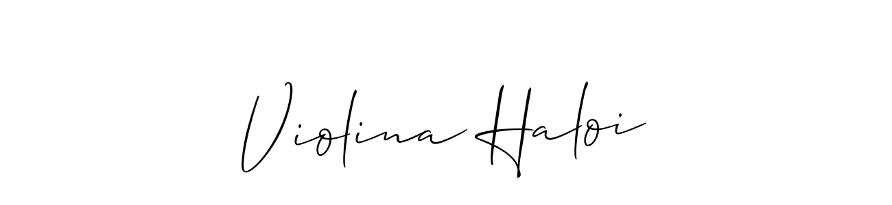 Violina Haloi stylish signature style. Best Handwritten Sign (Allison_Script) for my name. Handwritten Signature Collection Ideas for my name Violina Haloi. Violina Haloi signature style 2 images and pictures png