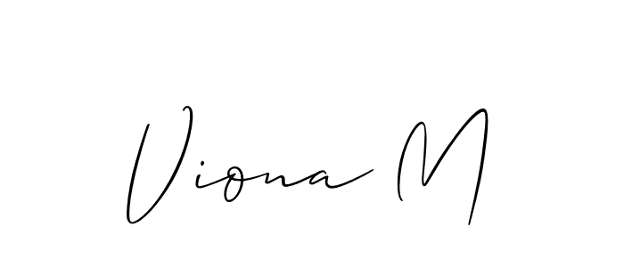 You should practise on your own different ways (Allison_Script) to write your name (Viona M) in signature. don't let someone else do it for you. Viona M signature style 2 images and pictures png