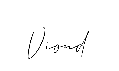 How to make Viond signature? Allison_Script is a professional autograph style. Create handwritten signature for Viond name. Viond signature style 2 images and pictures png