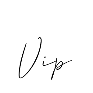 Design your own signature with our free online signature maker. With this signature software, you can create a handwritten (Allison_Script) signature for name Vip. Vip signature style 2 images and pictures png