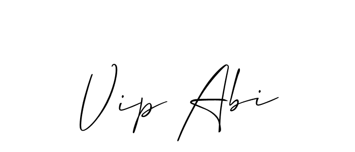 Make a beautiful signature design for name Vip Abi. With this signature (Allison_Script) style, you can create a handwritten signature for free. Vip Abi signature style 2 images and pictures png