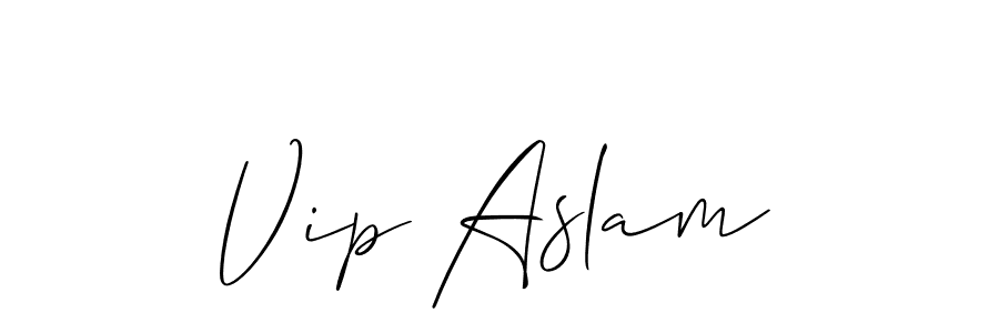 Make a beautiful signature design for name Vip Aslam. Use this online signature maker to create a handwritten signature for free. Vip Aslam signature style 2 images and pictures png